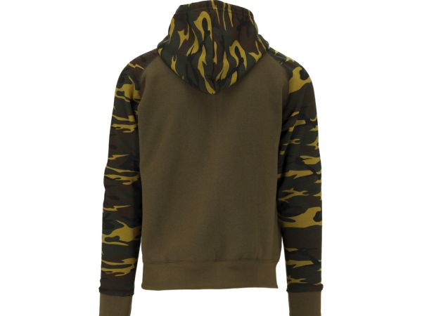 Hoodie Med Dragkedja Olivgrön/Kamouflage Storlek S-XXL