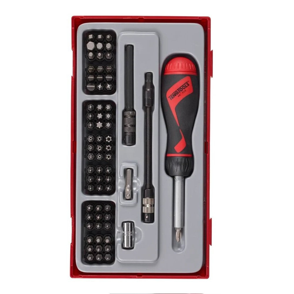 Teng Tools Bitsspärrskruvmejselsats TT1 – 74 delar