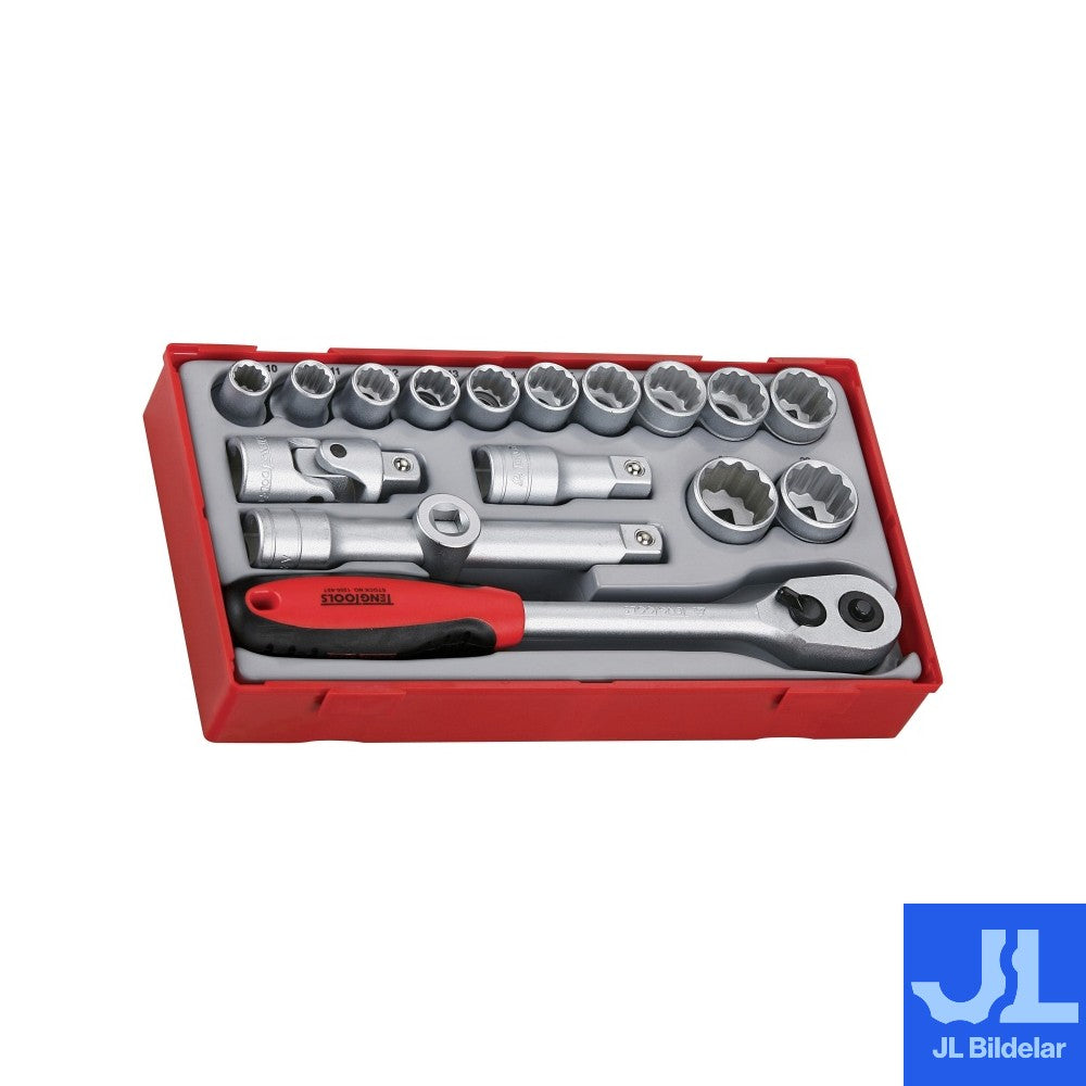 Hylsnyckelsats 1/2" 12-kant Teng Tools