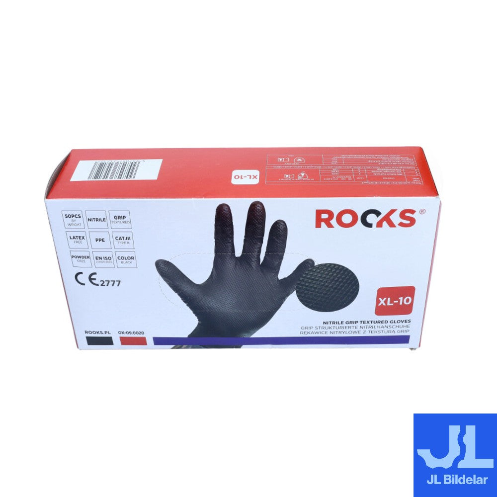 Nitrilhandskar Svarta 50-Pack Storlek M-XL