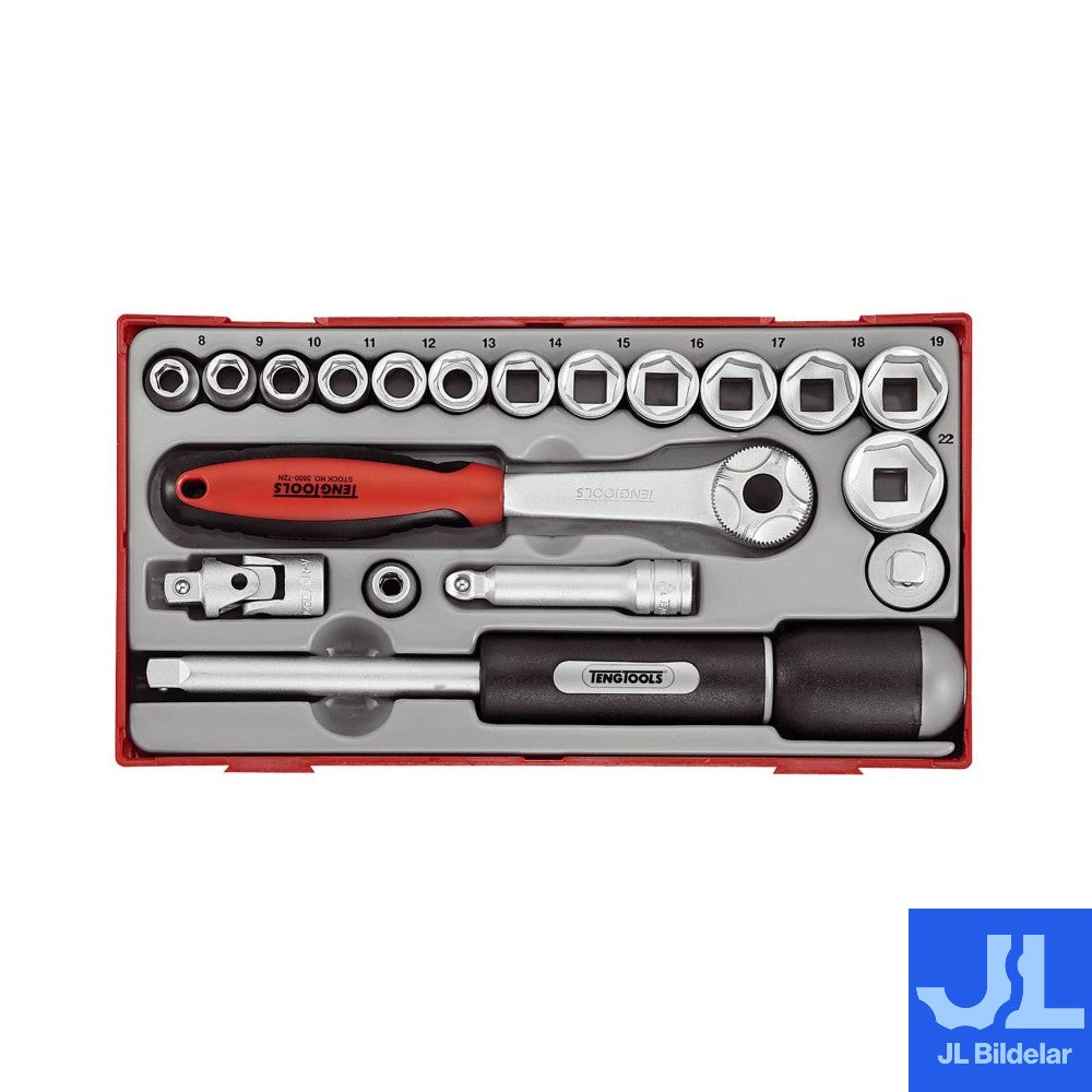 Hylsnyckelsats 19 Delar Teng Tools