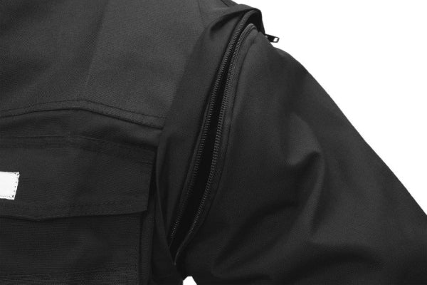 Arbetsjacka Med Avtagbara Ärmar Svart/Röd Storlek M-XL