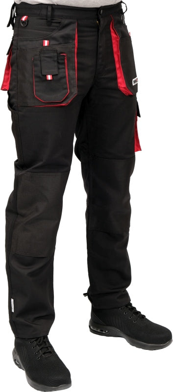 Arbetsbyxor Svart/Röd Storlek S-XL