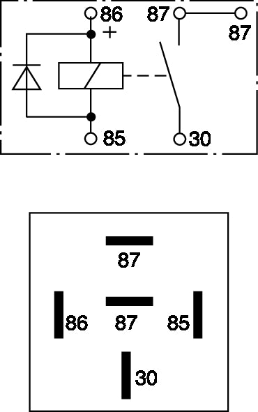 Relä BOSCH 12V, 30A