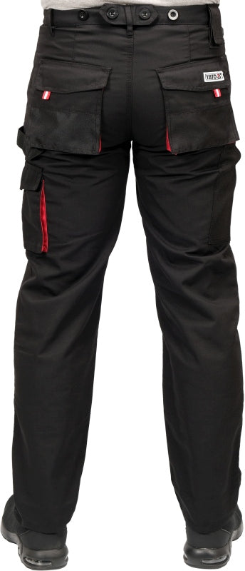 Arbetsbyxor Svart/Röd Storlek S-XL