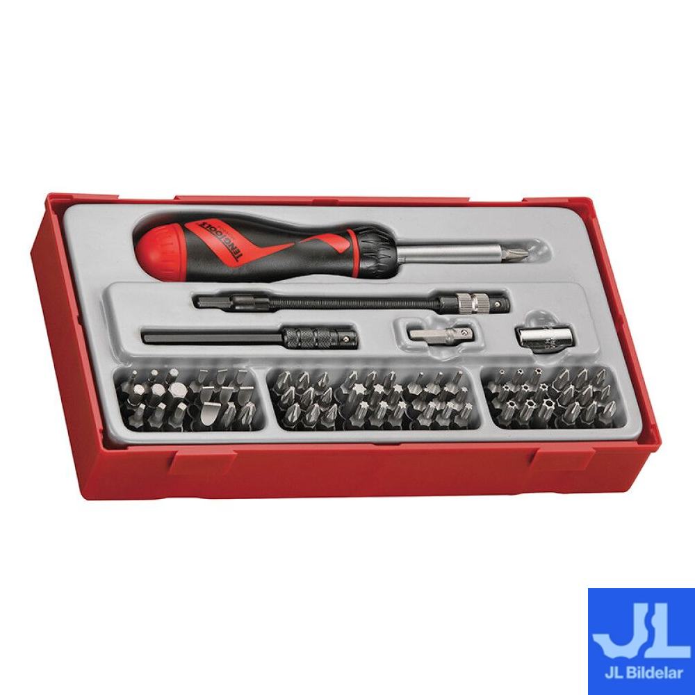Teng Tools Bitsspärrskruvmejselsats TT1 – 74 delar