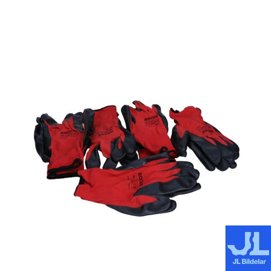 Arbetshandskar Polyester/Nitril 5-Pack Storlek L-XXL