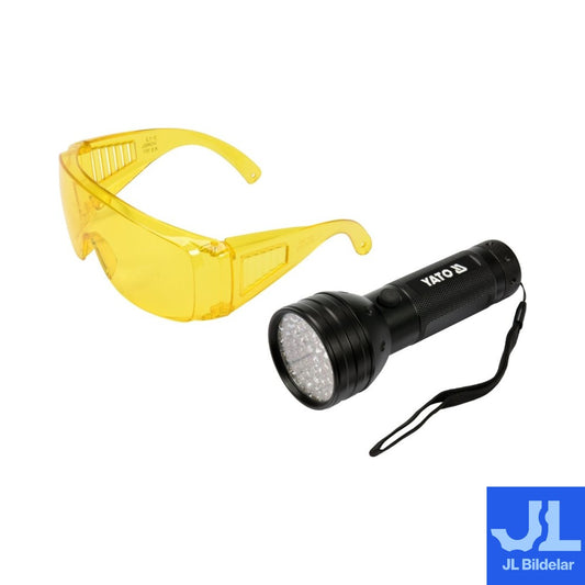 UV Ficklampsset Med Glasögon 51 LED