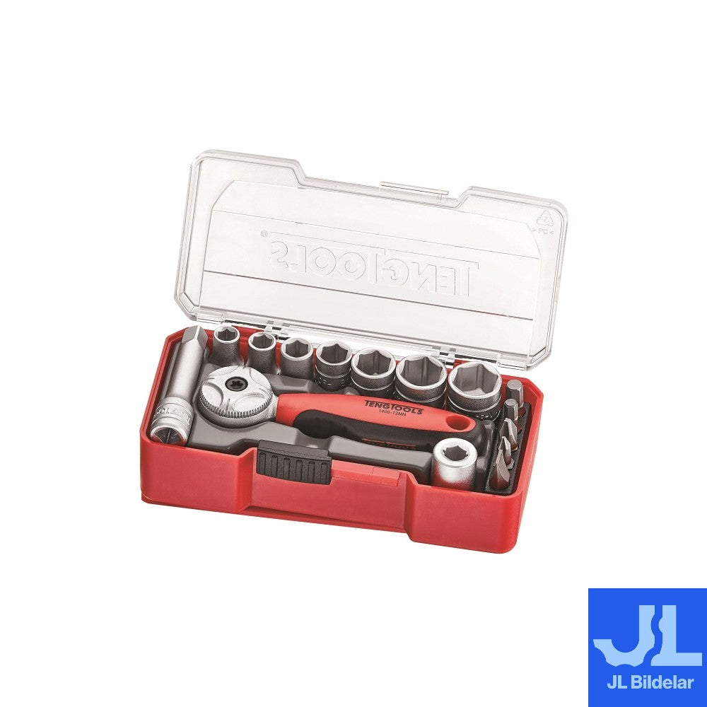 Hylsnyckelsats Teng Tools 1/4" 15 Delar