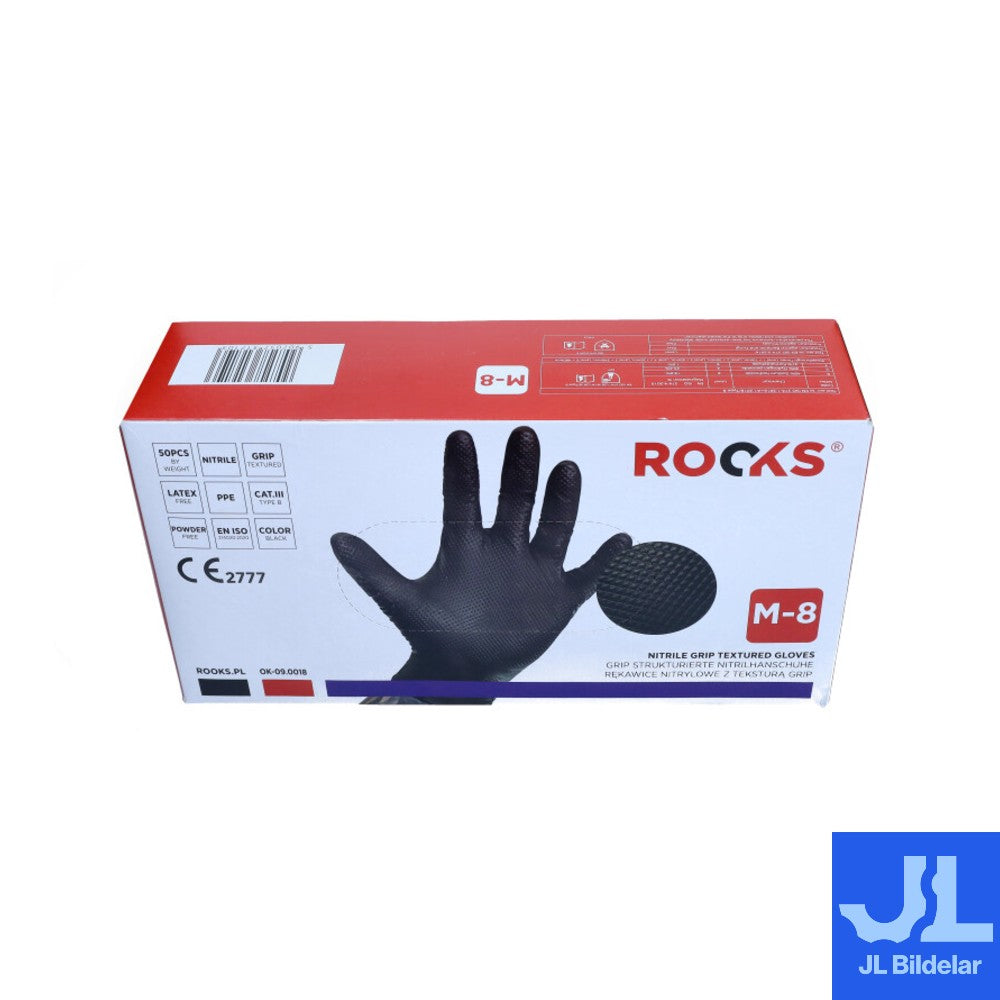 Nitrilhandskar Svarta 50-Pack Storlek M-XL