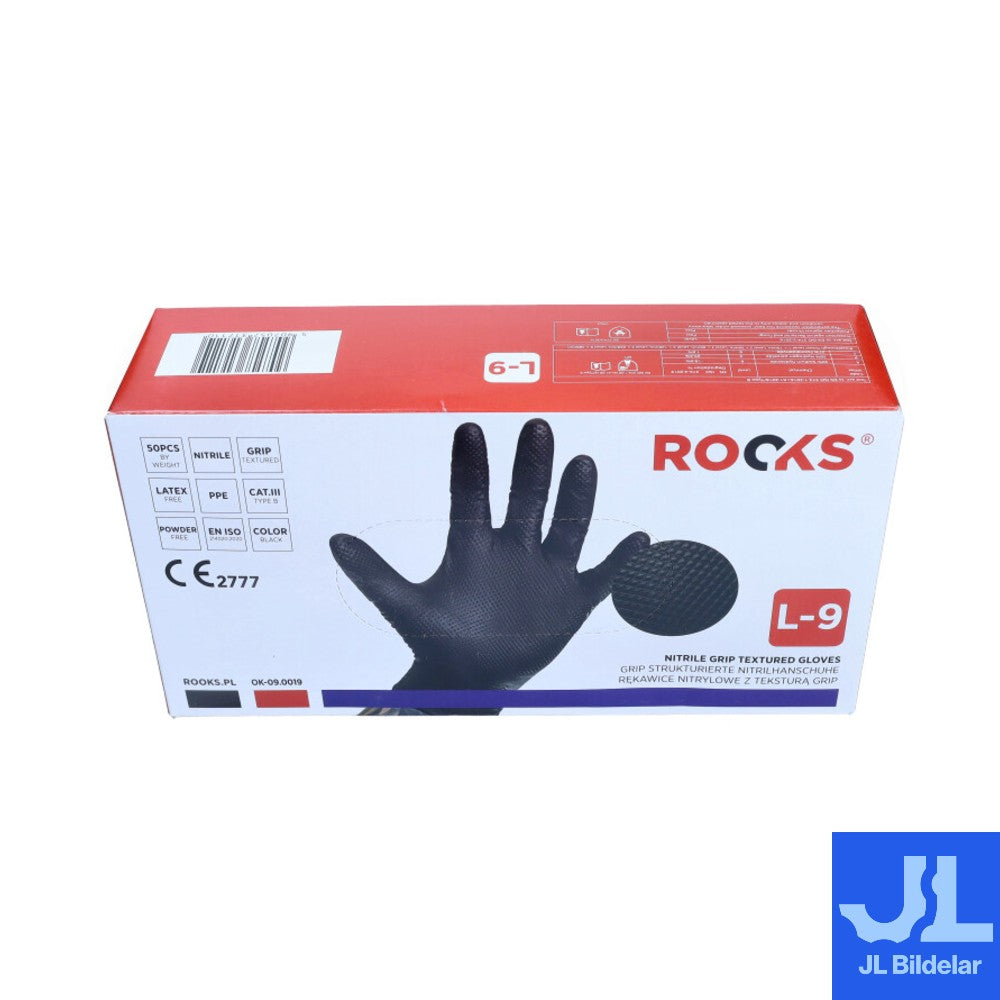 Nitrilhandskar Svarta 50-Pack Storlek M-XL
