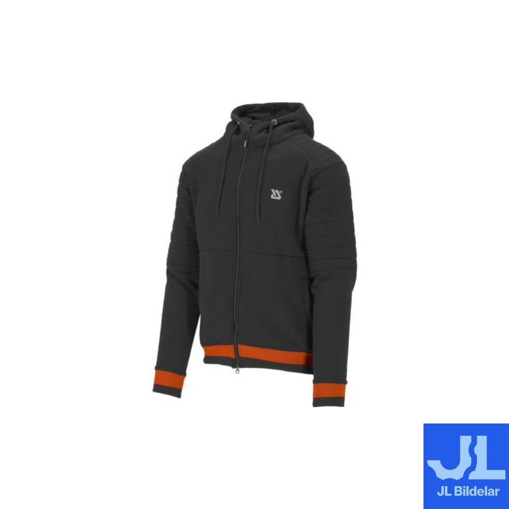 Hoodie Med Dragkedja Svart/Röd Storlek S-XXL