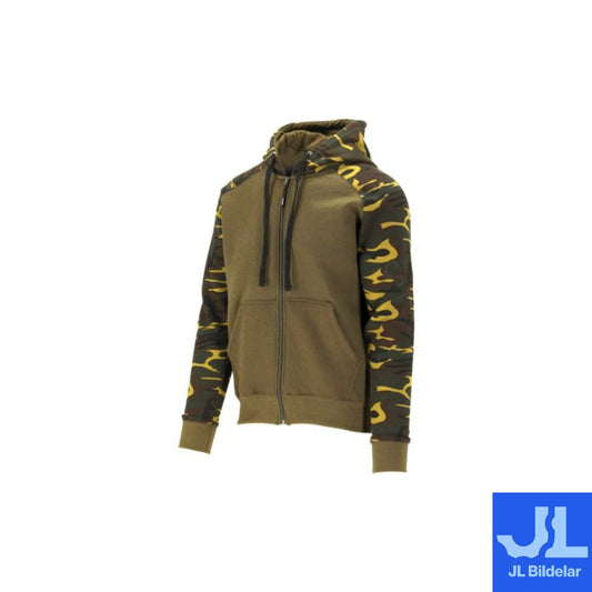 Hoodie Med Dragkedja Olivgrön/Kamouflage Storlek S-XXL