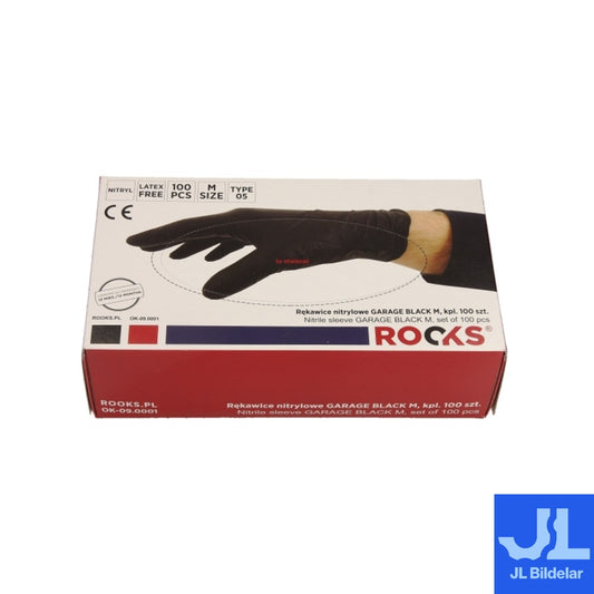 Nitrilhandskar Svarta 100-Pack Storlek M-XL
